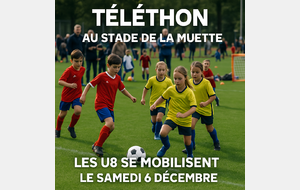 Téléthon au stade de la Muette : les U8 se mobilisent le samedi 6 décembre
