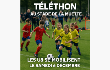 Téléthon au stade de la Muette : les U8 se mobilisent le samedi 6 décembre